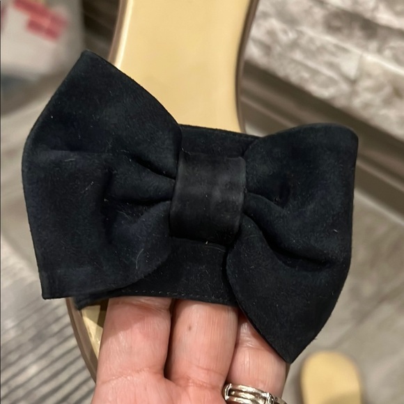 Kate Spade Black Suede Bow Mules - Picture 5 of 8